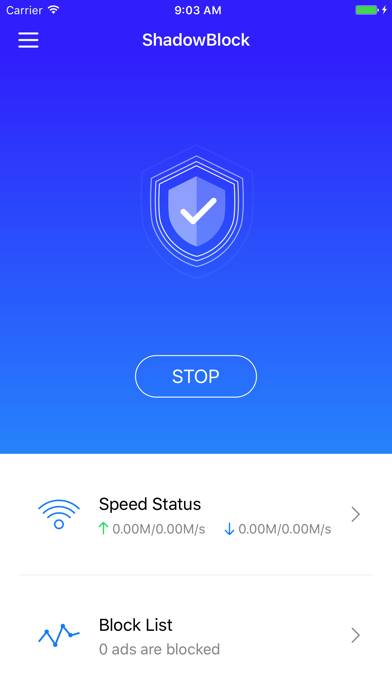 ShadowBlock App-Screenshot