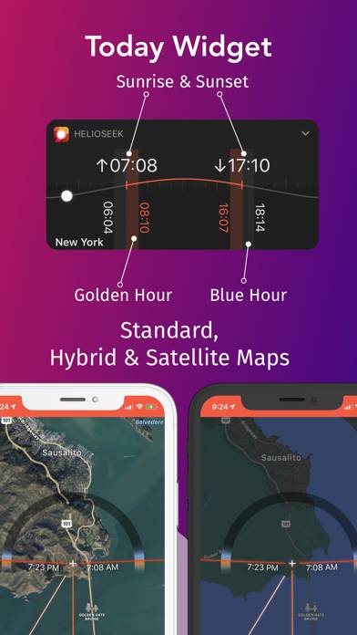 Helioseek Sun and Twilight Map Captura de pantalla de la aplicación #6