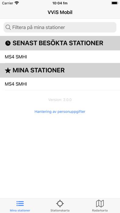 VViS Mobil App skärmdump