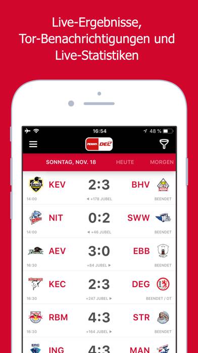 Deutsche Eishockey Liga App-Screenshot #1