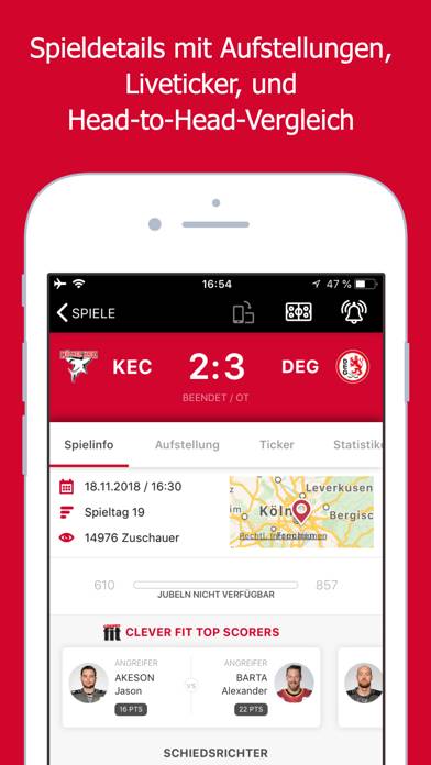 Deutsche Eishockey Liga App screenshot #2