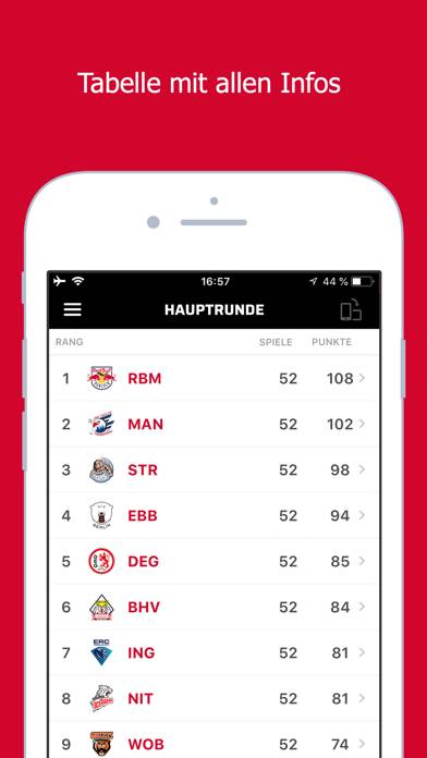 Deutsche Eishockey Liga App screenshot #3