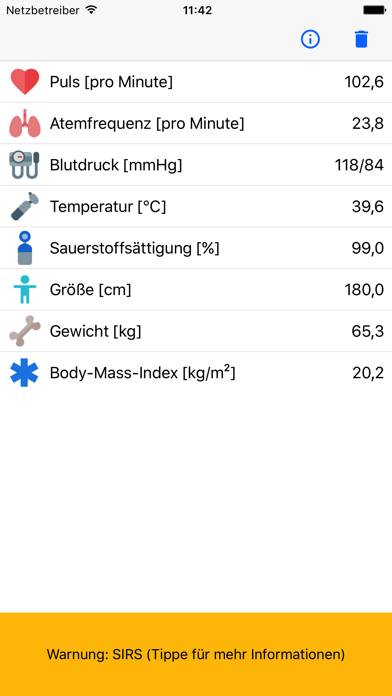 Vital-check App-Screenshot