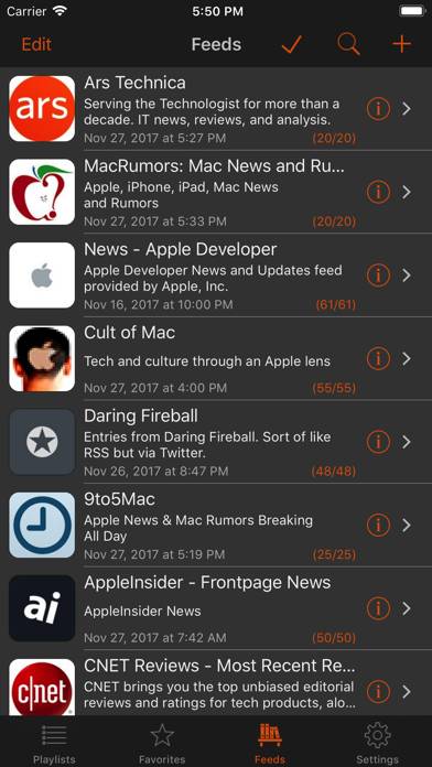 Legi (RSS Feed Reader) Captura de pantalla de la aplicación #5