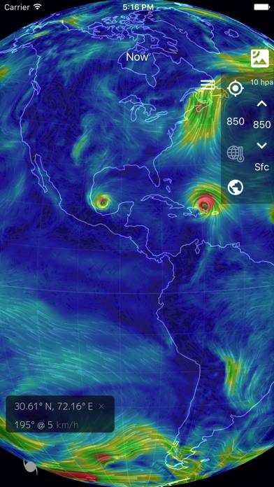 Wind Map: 3D Hurricane Tracker App skärmdump #3