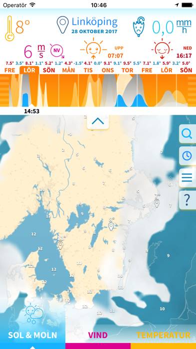 Solklart: med väder från SMHI skärmdump