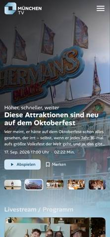 münchen.tv Bildschirmfoto