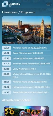 münchen.tv Bildschirmfoto