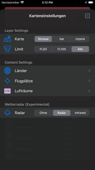 VFRInfo App-Screenshot