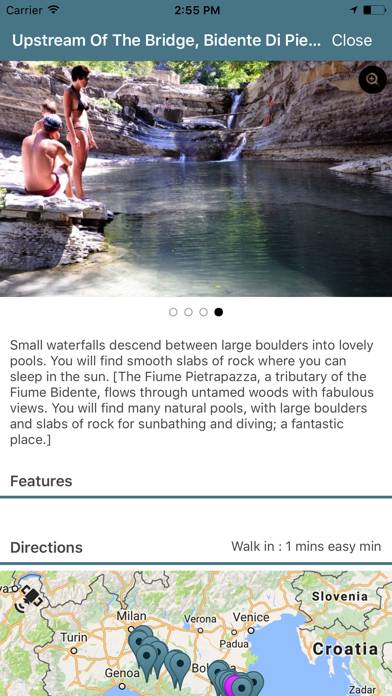 Wild Swimming Italy App-Screenshot