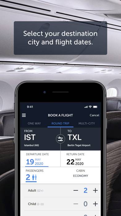 Turkish Airlines: Book Flights Schermata dell'app #1