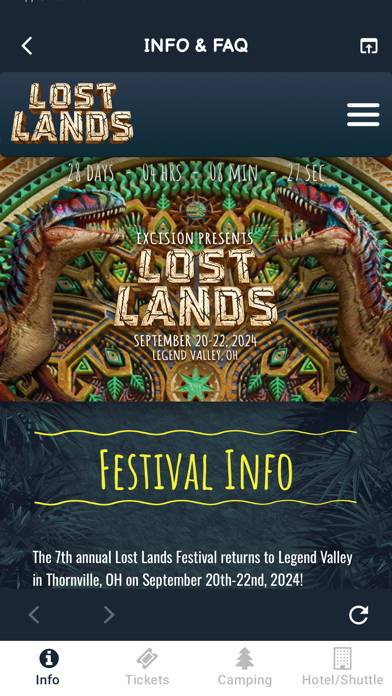 Lost Lands Festival App App screenshot