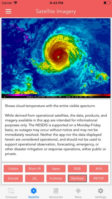 National Hurricane Center Data Captura de pantalla de la aplicación #5