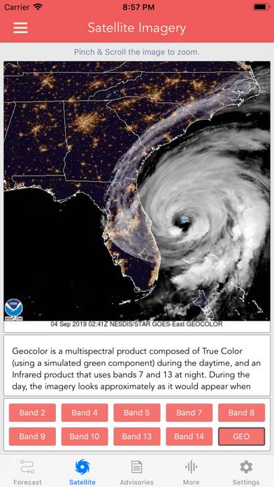 National Hurricane Center Data Captura de pantalla de la aplicación #6