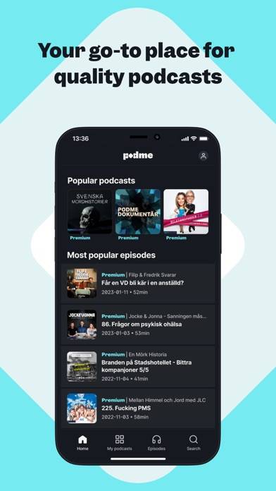 Podme: Premium Podcast player App screenshot #1