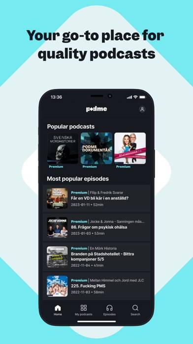 Podme screenshot