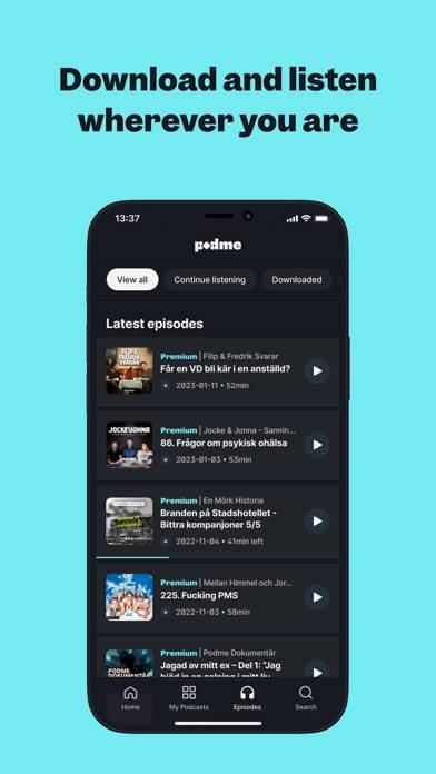 Podme: Premium Podcast Player App skärmdump