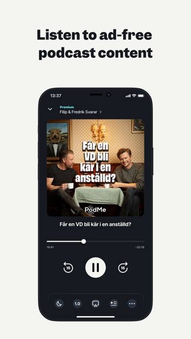 Podme: Premium Podcast player App skärmdump #4