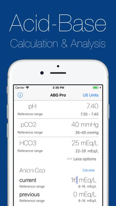 ABG Pro Acid Base Calculator Schermata dell'app #2