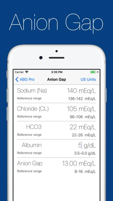 ABG Pro Acid Base Calculator Schermata dell'app #3