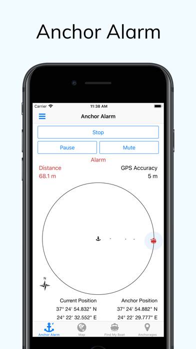 Anchor Alarm with Late Set App screenshot #1