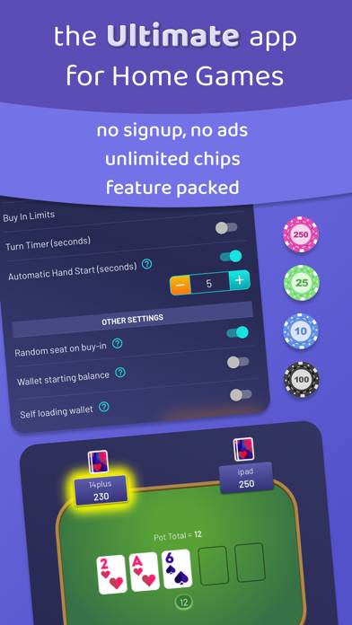 Chips of Fury: Private Poker App skärmdump #1