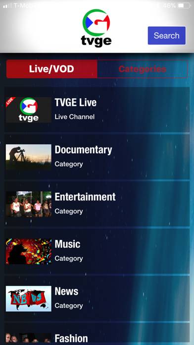 TVGE Live App screenshot #1