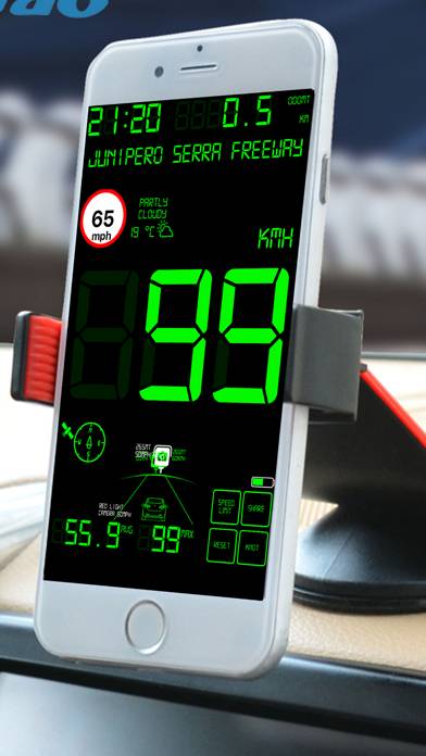 Speedmeter mph digital display App screenshot #2