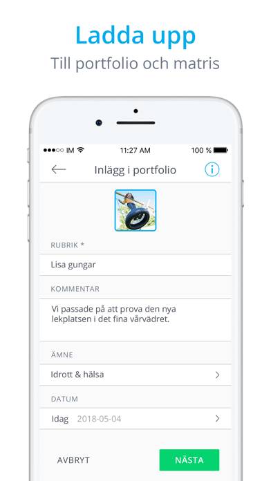 InfoMentor Personal App skärmdump