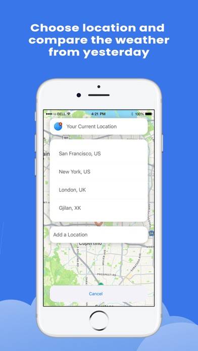 Cloudy Captura de pantalla de la aplicación
