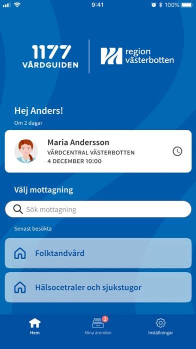 Mottagning Region Västerbotten App screenshot #1