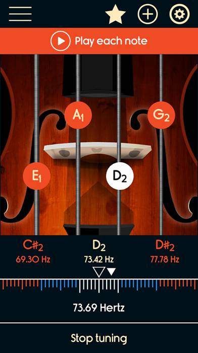 Double Bass Tuner Master screenshot