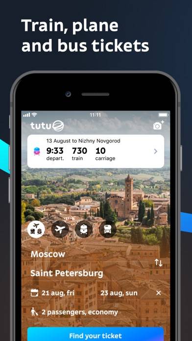 Tutu.ru: flights, railway, bus App screenshot #1