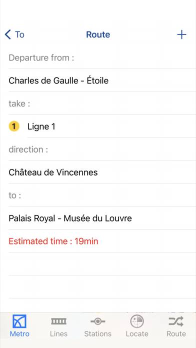 Metro Paris App screenshot