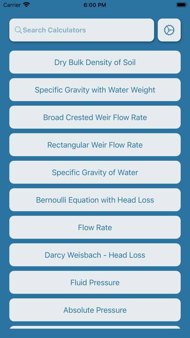 Fluid Mechanics Calculator App screenshot #1