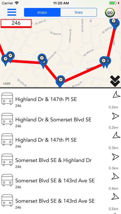 Seattle Public Transport Schermata dell'app #1
