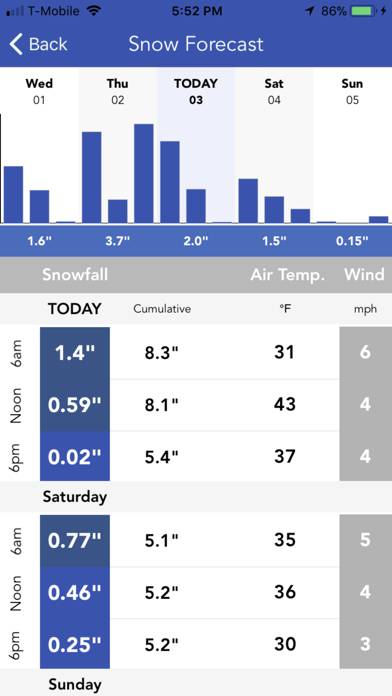 Snow Report & Forecast App skärmdump #2