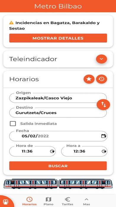 Metro Bilbao, Tren y Tranvía Captura de pantalla de la aplicación #3