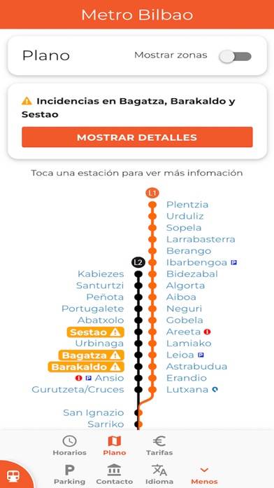 Metro Bilbao, Tren y Tranvía Captura de pantalla de la aplicación #5