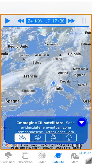 Meteo Emilia Romagna Schermata dell'app