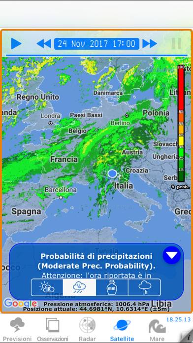 Meteo Emilia Romagna Schermata dell'app