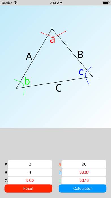 Easy Triangle Calculator Schermata dell'app #2