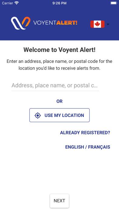 Voyent Alert! screenshot