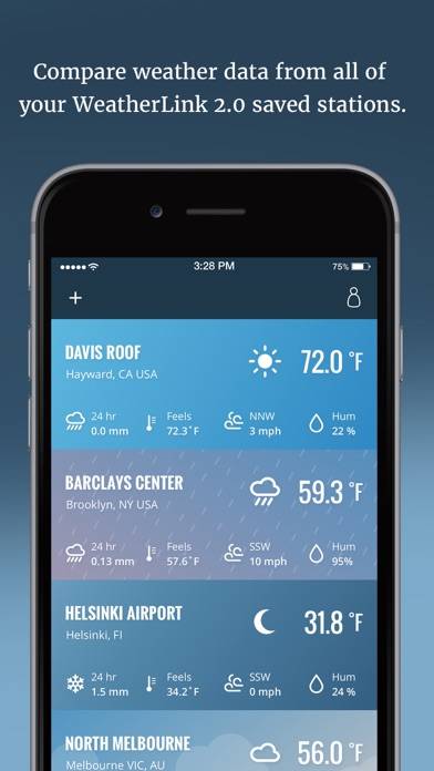 WeatherLink App skärmdump #1