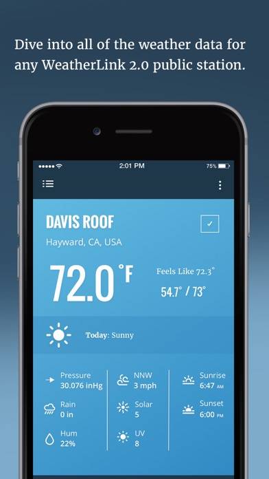 WeatherLink App skärmdump #2