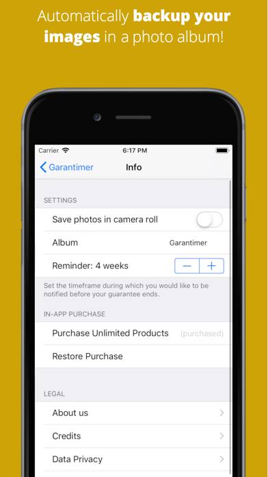 Garantimer App-Screenshot #3