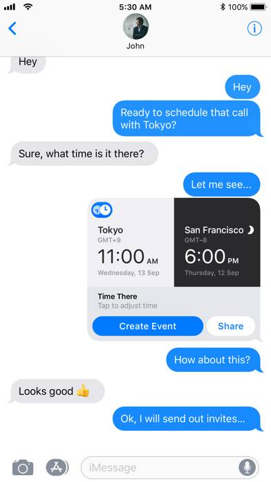 Time There: iMessage Edition Capture d'écran de l'application #2