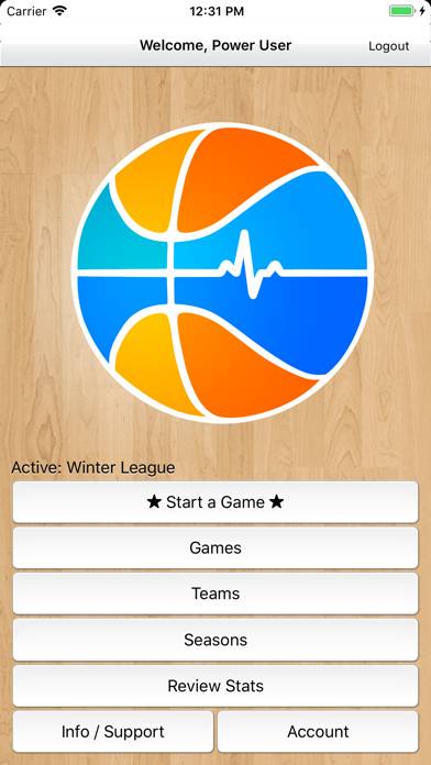 Basketball Stat Tracker Live App screenshot #1