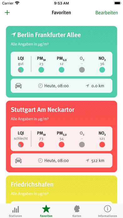 Luftqualität App-Screenshot