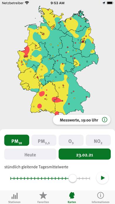 Luftqualität App-Screenshot
